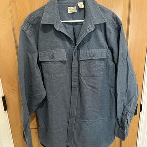 LL Bean Men's Blue Cotton Button Down